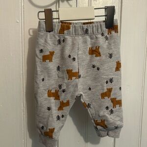 Pl baby 3m grey & brown Bear Print Kids Bottoms